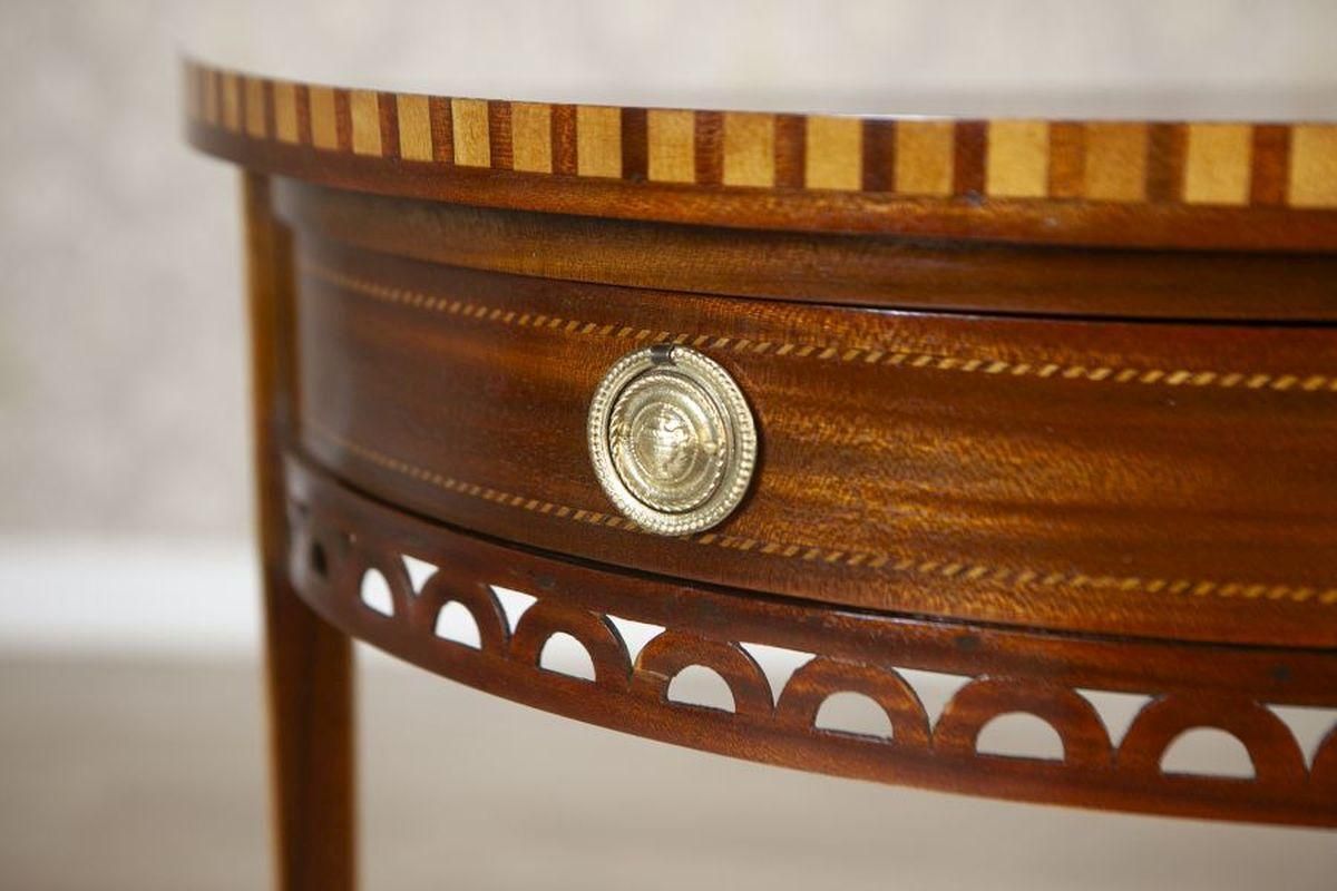 photo for sale Semi Circular Mahogany Wall Table From The Early 20th Century