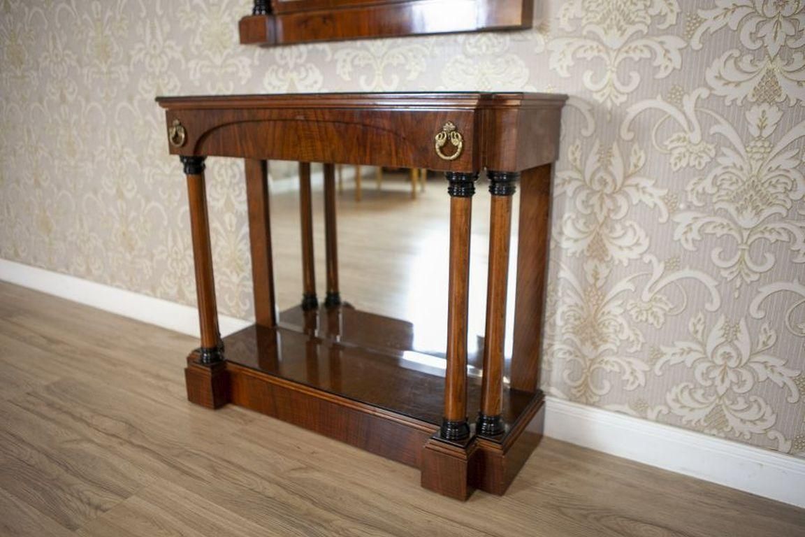 20th Century Biedermeier Set Of Console Table And Mirror photo furniture