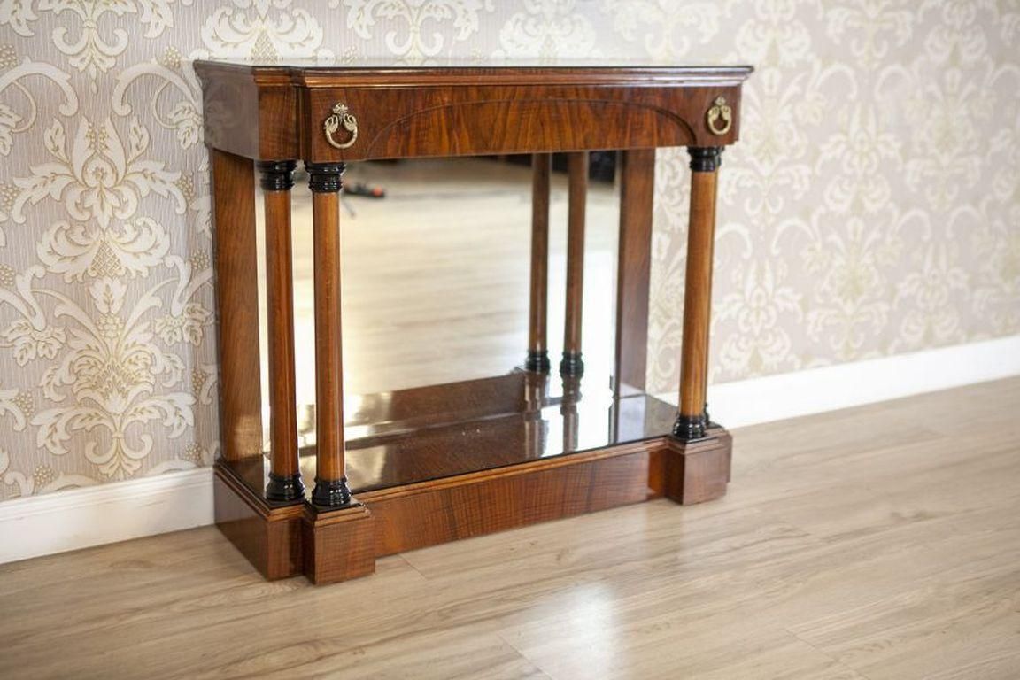 20th Century Biedermeier Set Of Console Table And Mirror photo Furniture