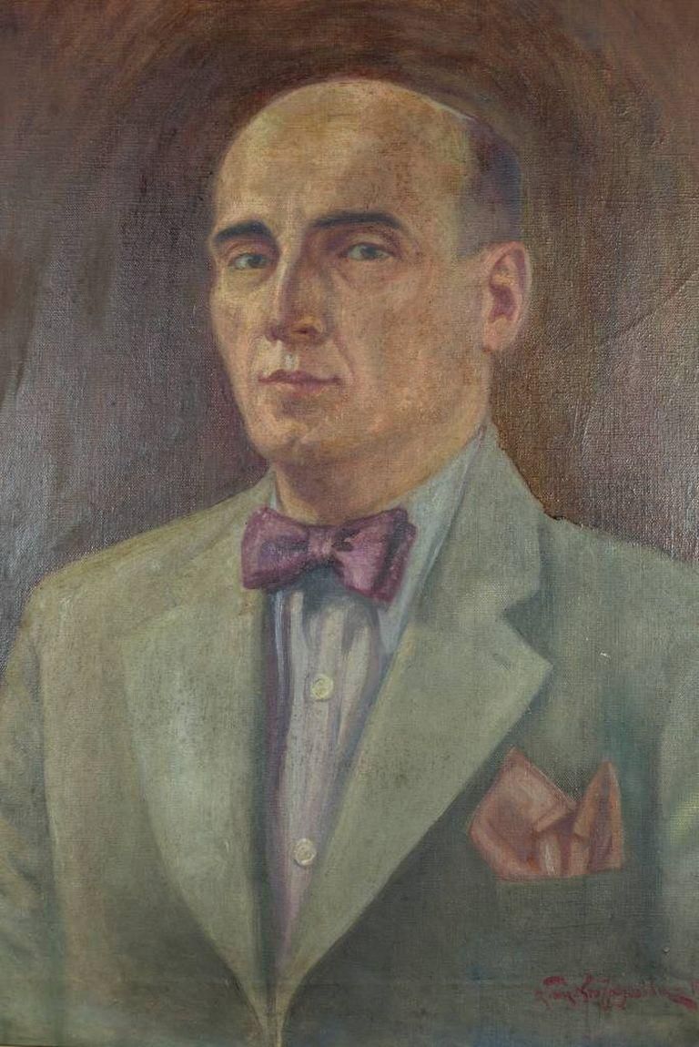 Portrait Of A Man, Oil On Canvas, Signed By The Author, Circa 1937 photo 1281.0