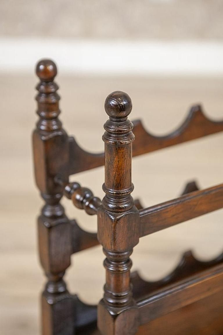Oak Wine Rack From The Early 20th Century In Dark Brown photo vintage