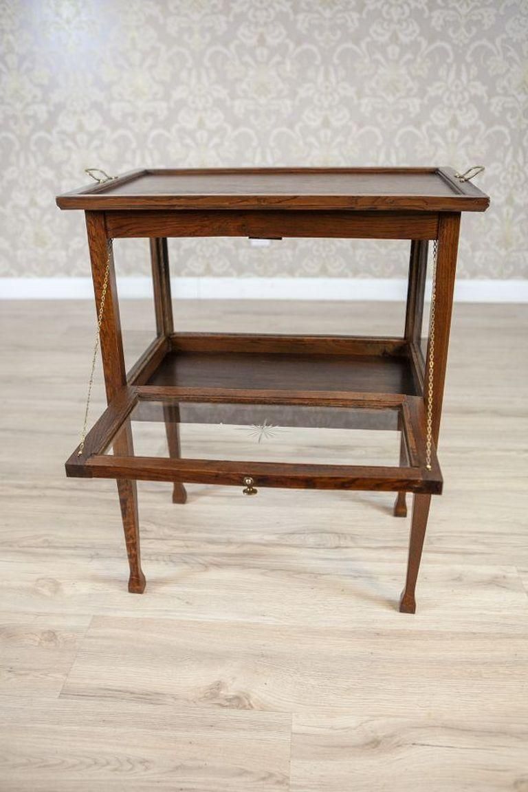 Oak Tea Cabinet With Tray From The Early 20th Century photo buy