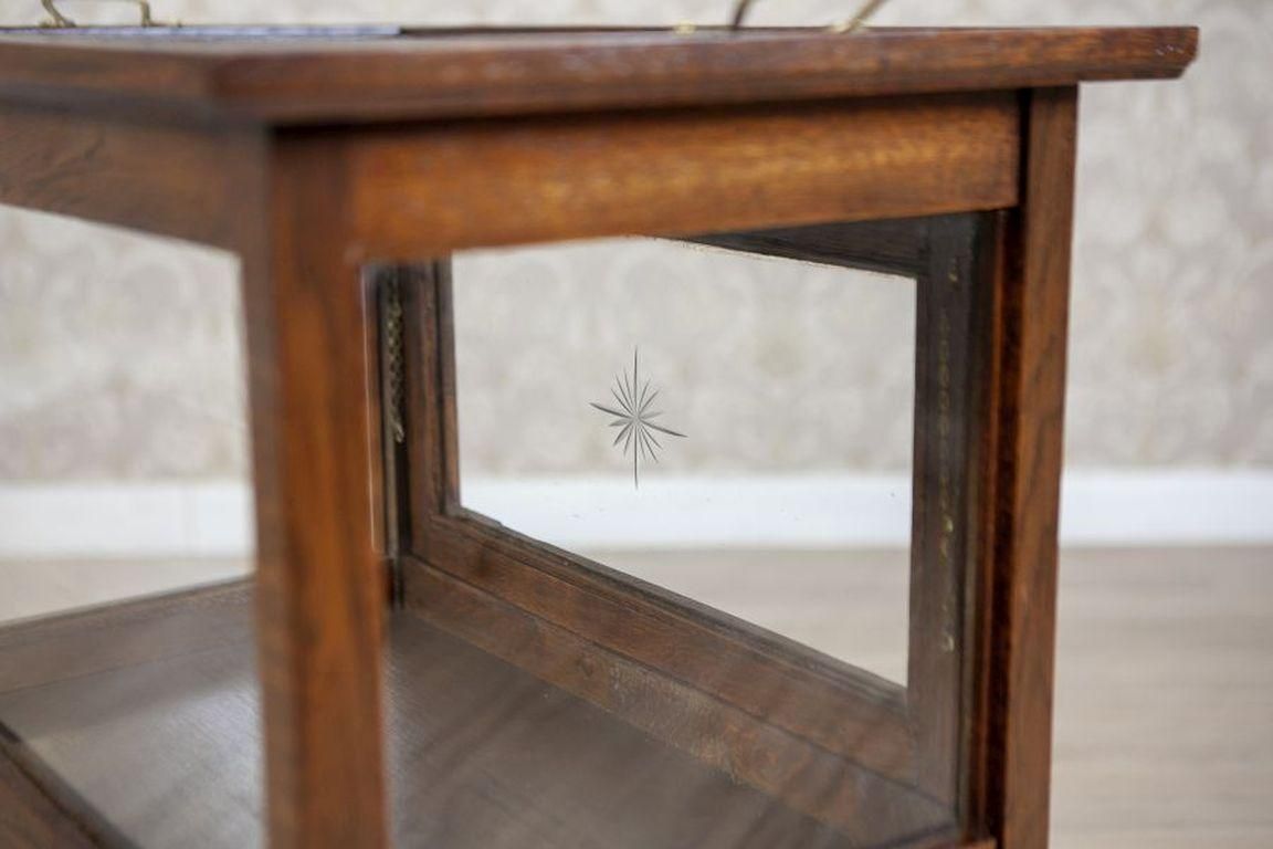 1032.0 Oak Tea Cabinet With Tray From The Early 20th Century photo