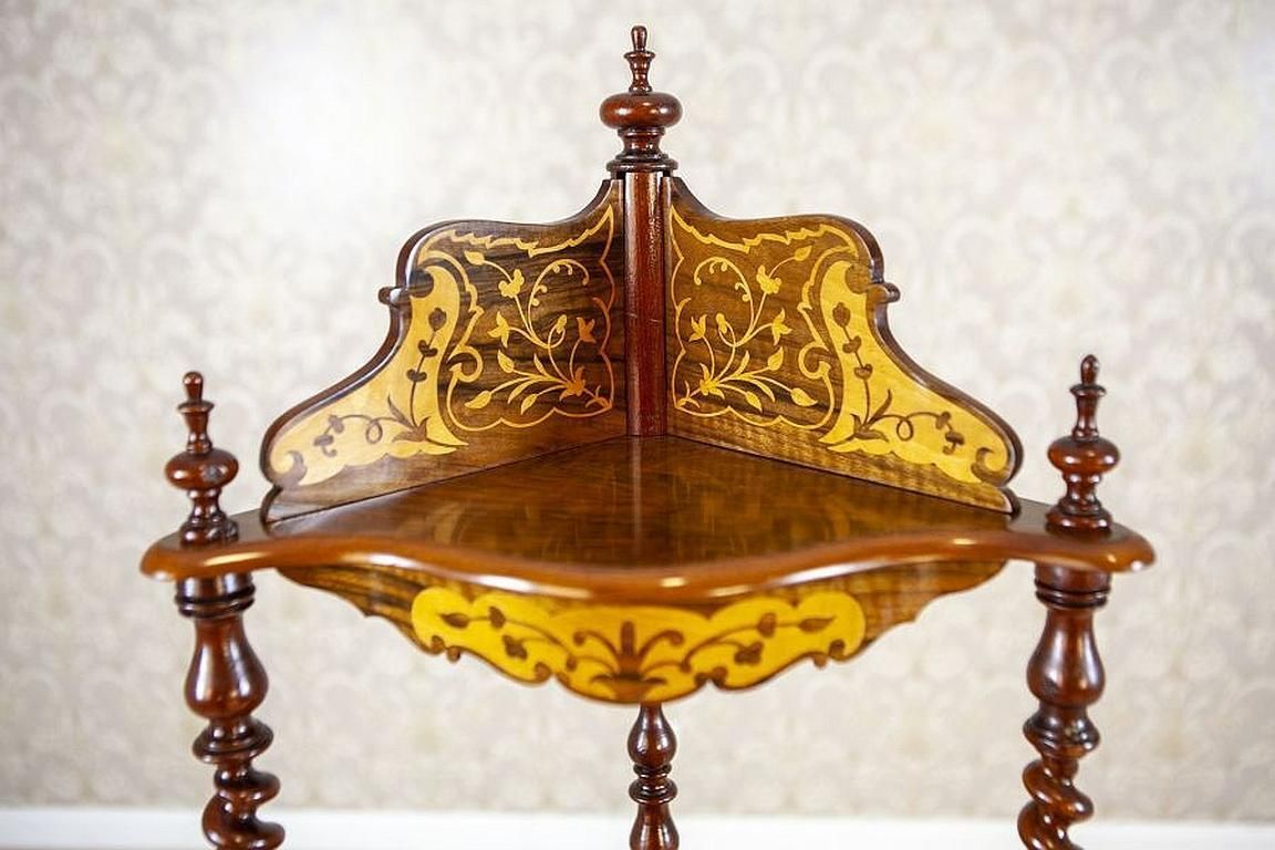 Inlaid Corner étagère From The Late 19th Century photo Furniture
