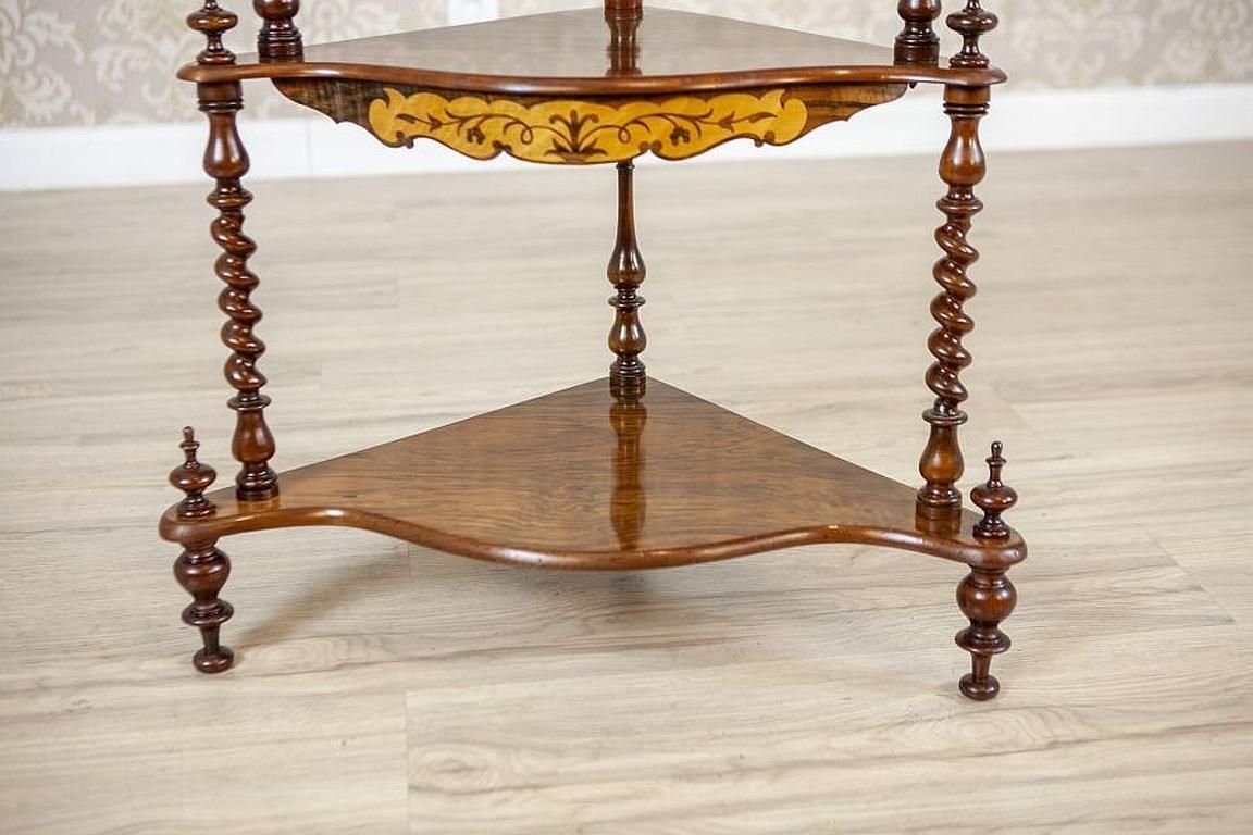 photo for sale Inlaid Corner étagère From The Late 19th Century