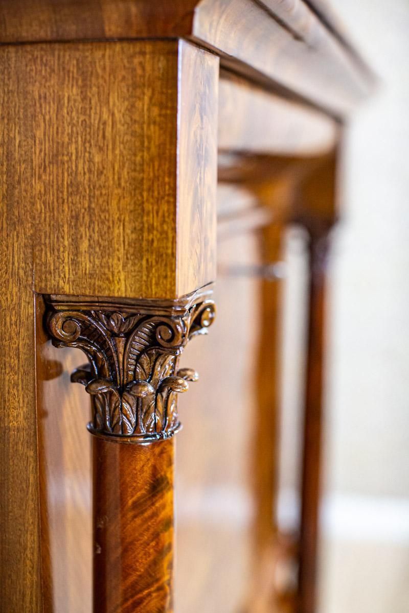 photo vinterior 19th Century Biedermeier Mahogany Secretary Desk In Beautiful Graining