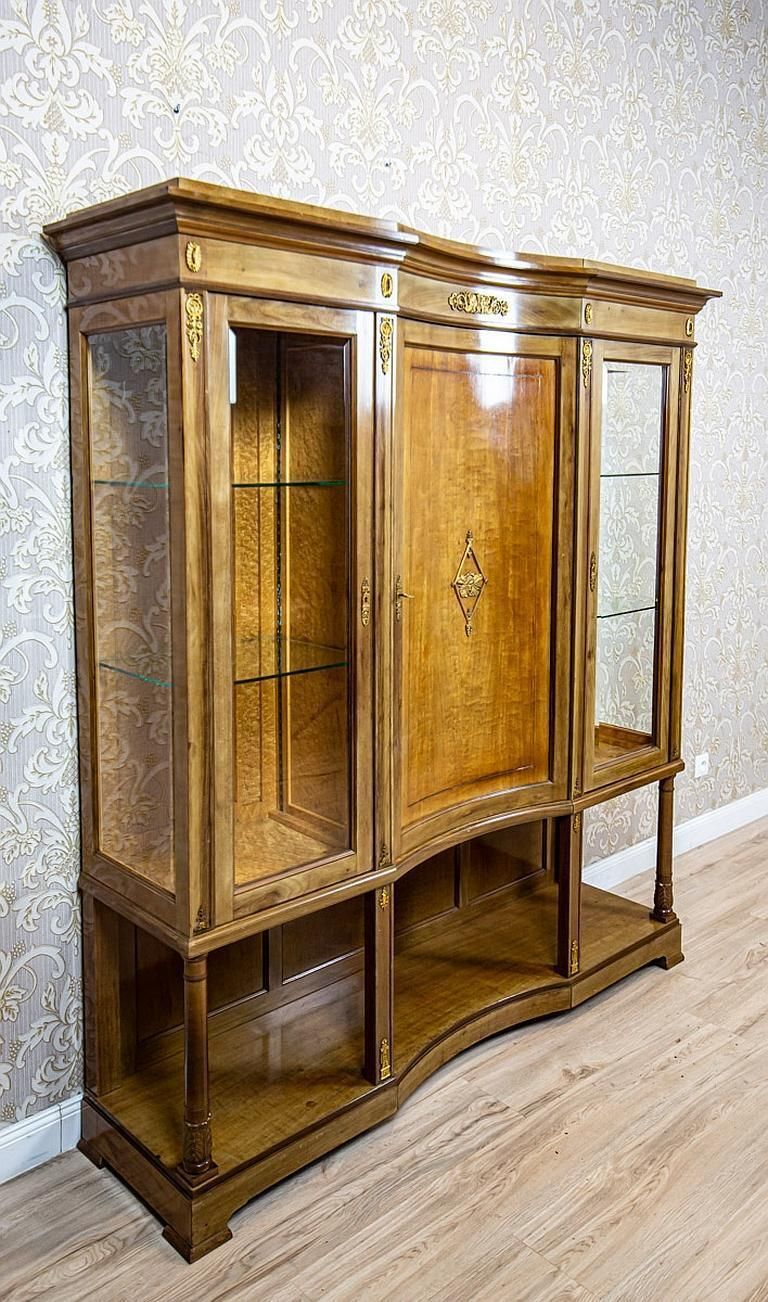 Early 20th Century Bookcase In The Empire Type With Brass Appliques photo furniture