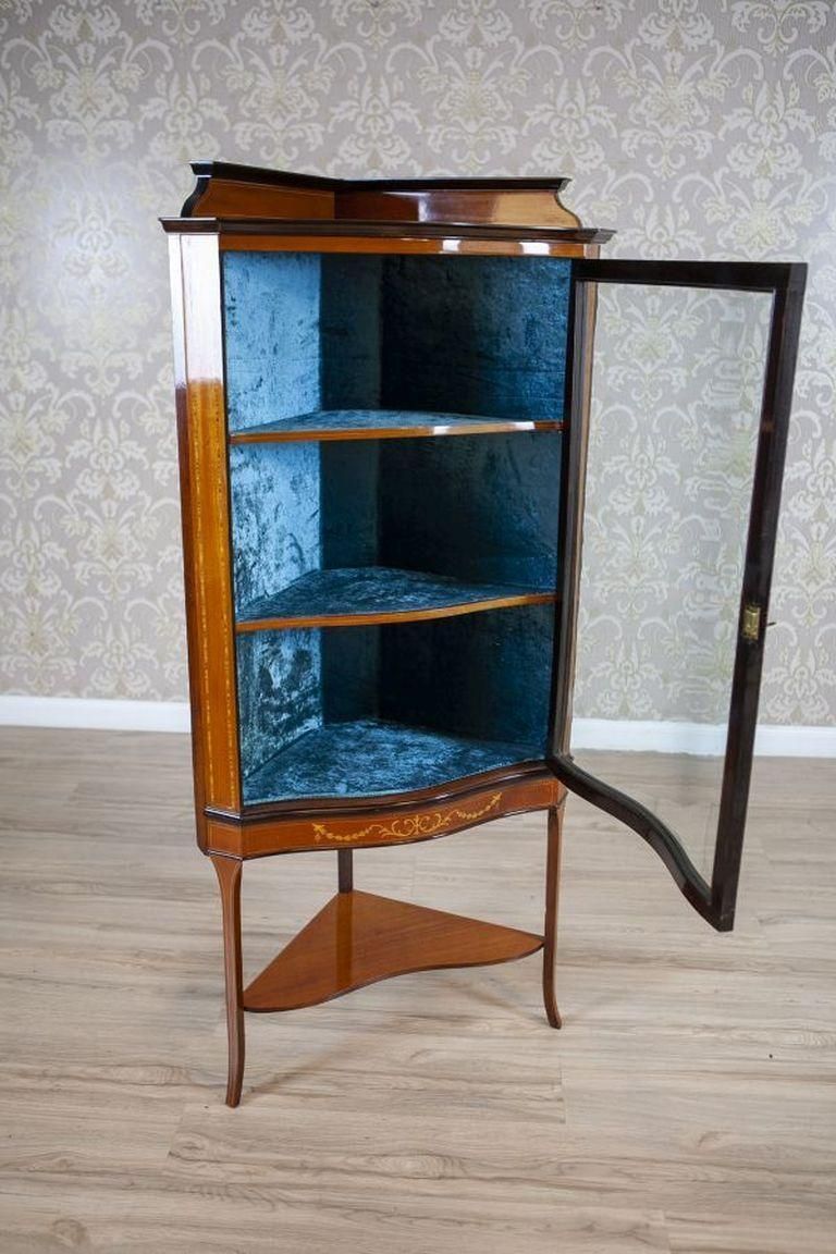 Late 19th Century English Corner Cabinet In Brown photo vinterior