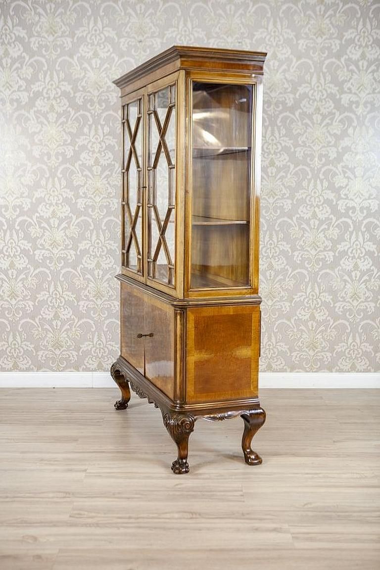 Mahogany Wood & Veneer Display Cabinet In Chippendale Style From The 1930s photo 2149.0