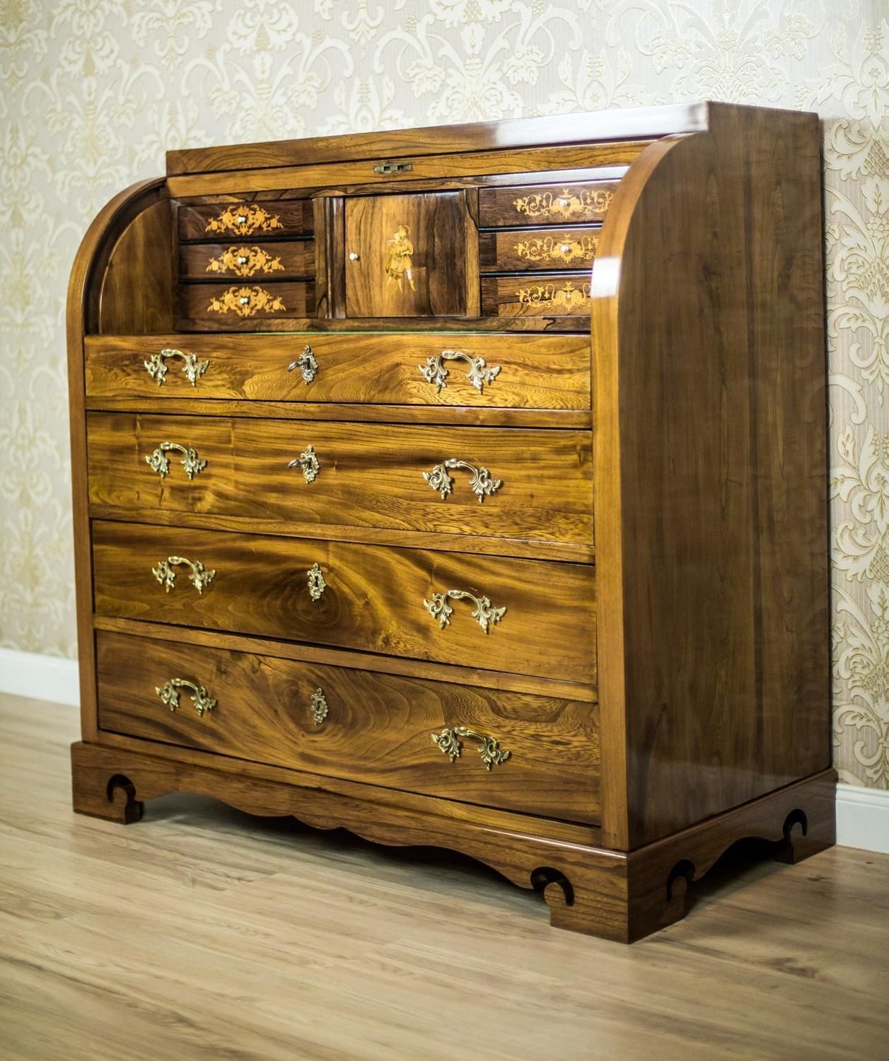 Elm Secretary Desk, Circa The 19th Century photo Furniture