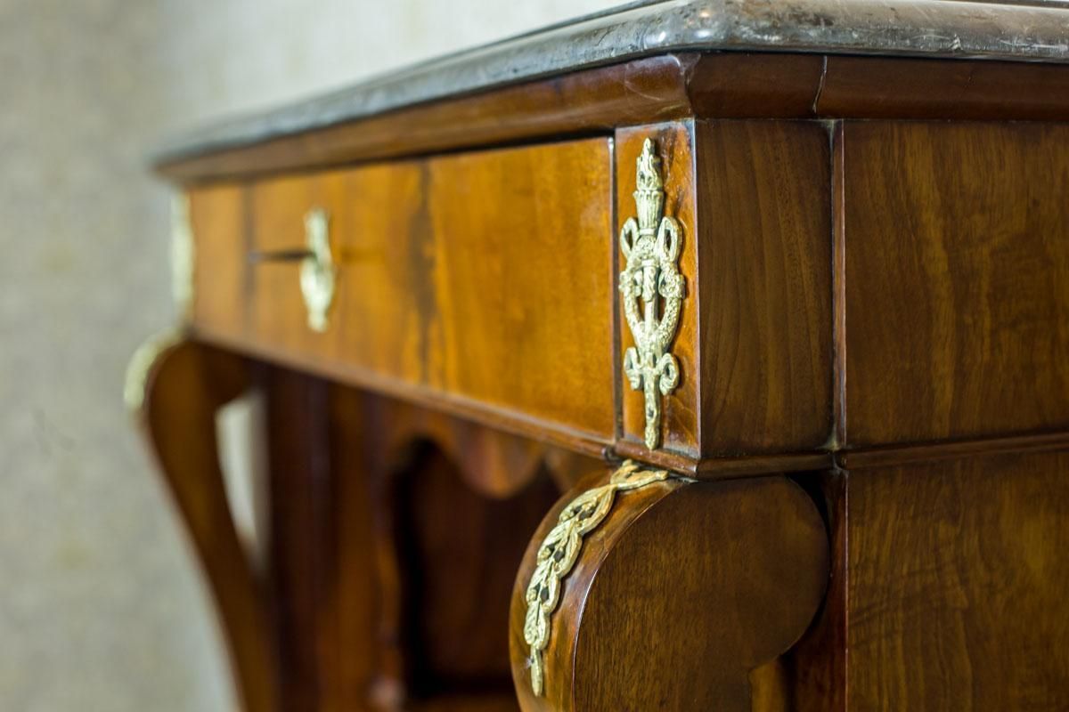 Furniture 18th Century Empire Secretary Veneered With Mahogany photo