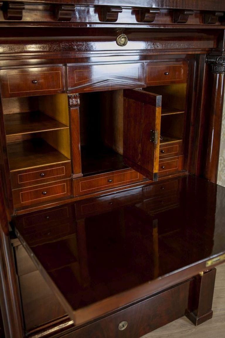 photo for sale Biedermeier Antique Secretary Circa 1840 Veneered With Mahogany