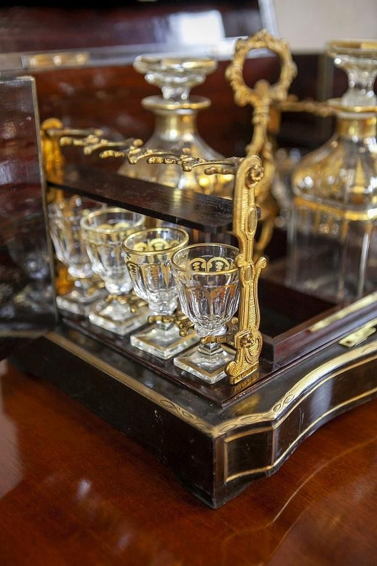 19th Century Black Rosewood Liquor Case In The Style Of Napoleon III photo Furniture