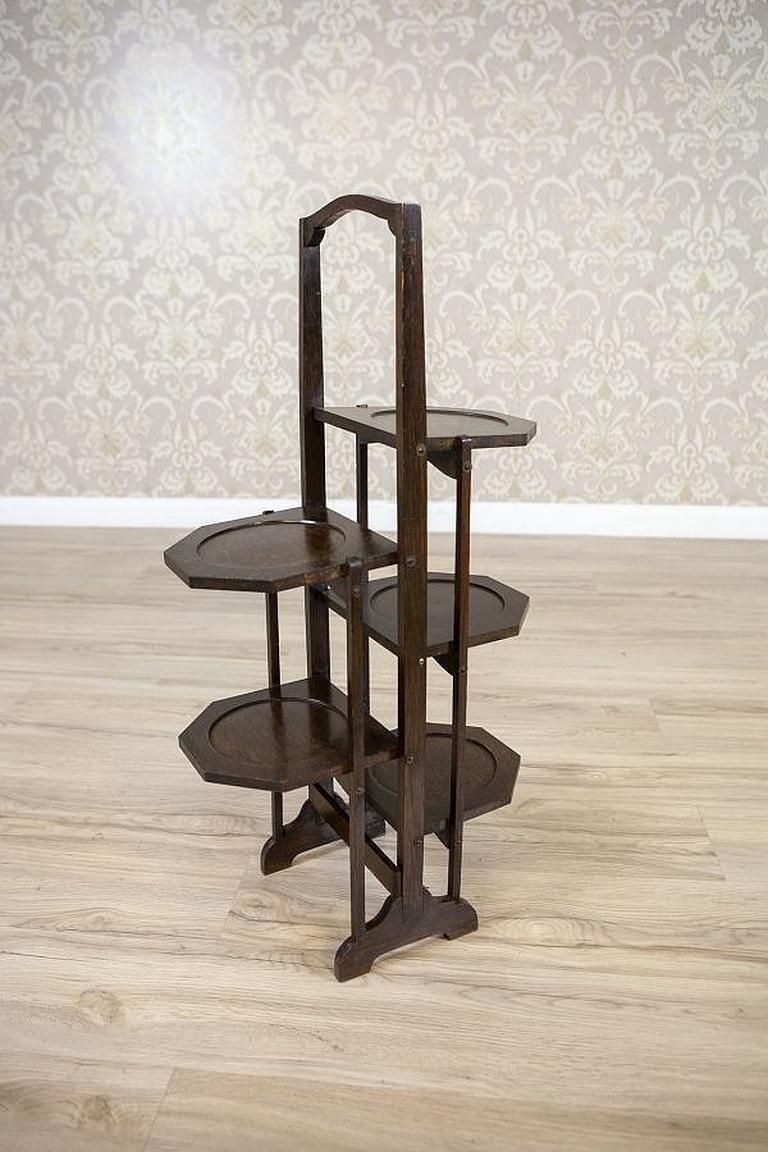 Oak Flower Stand From The Late 20th Century photo 690.0