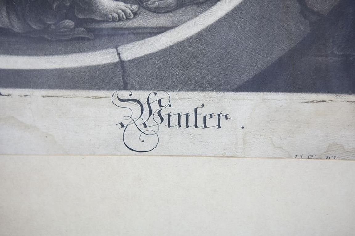 1300.0 18th Century Set Of Engravings Of Seasons Signed By M. E. And J. J. Ridinger photo