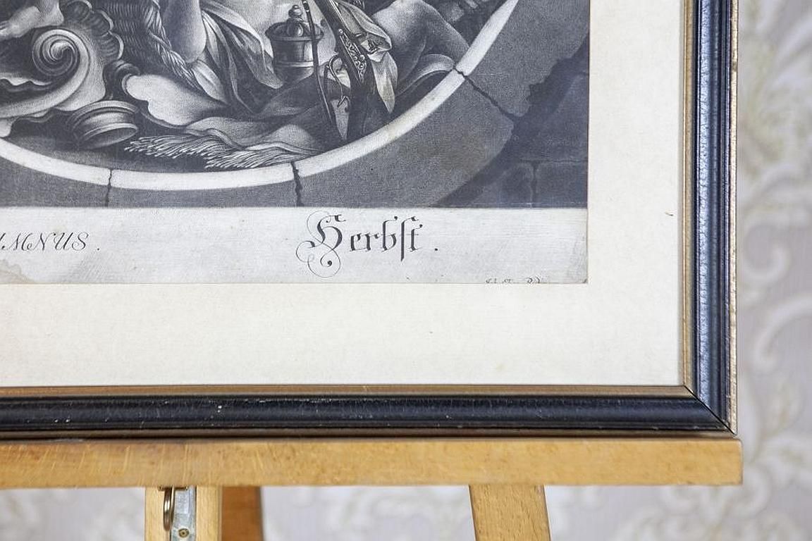 photo vinterior 18th Century Set Of Engravings Of Seasons Signed By M. E. And J. J. Ridinger