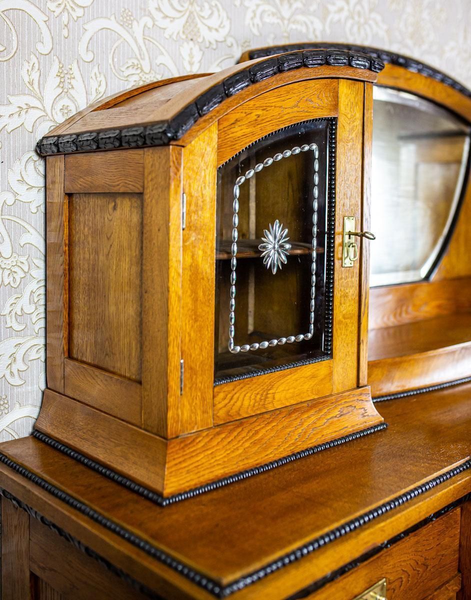 photo buy Art Nouveau Sideboard Veneered With Oak, The Turn Of The 19th And 20th Century