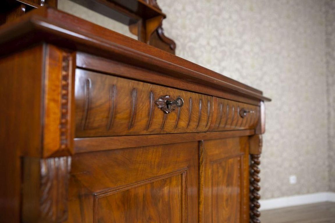 photo furniture 19th Century Eclectic Softwood Buffet Veneered With Walnut