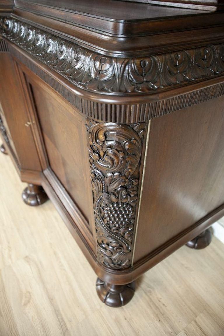 3800.0 Decorative Oak Sideboard From The Interwar Period In Dark Brown photo