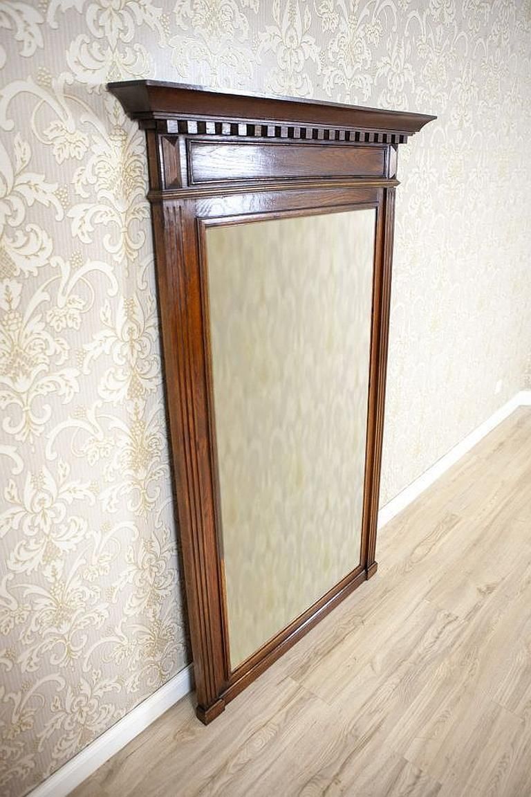 Renaissance Revival Mirror From The Early 20th Century In Brown Oak Frame photo for sale