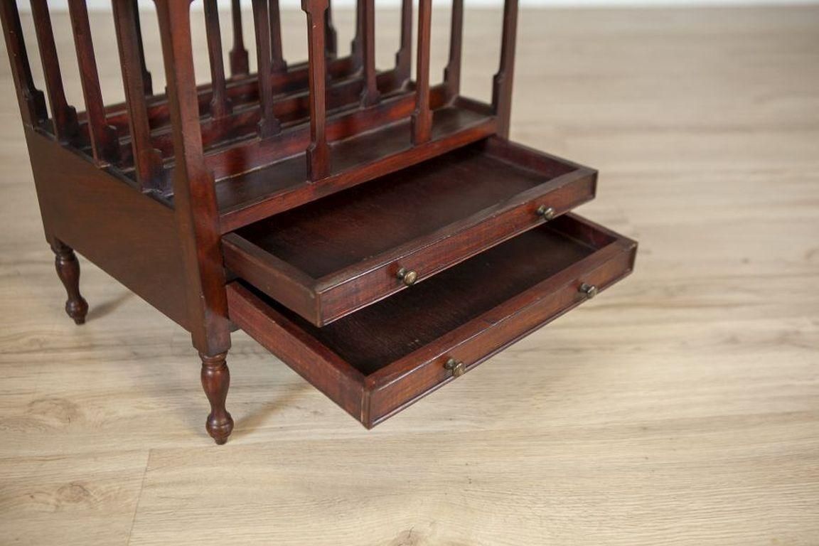 photo for sale Walnut Magazine Rack From The Mid. 20th Century
