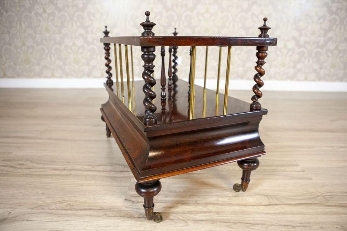 Wooden Magazine Rack From The Early 20th Century In Dark Brown photo for sale