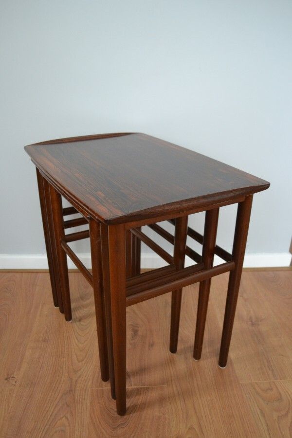Mid Century Danish Rosewood Nest Of Tables photo for sale