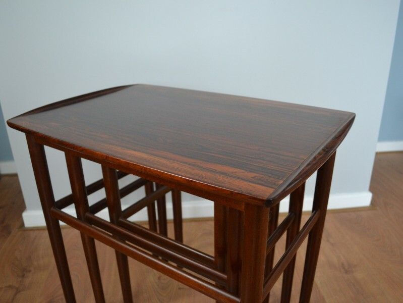 photo for sale Mid Century Danish Rosewood Nest Of Tables