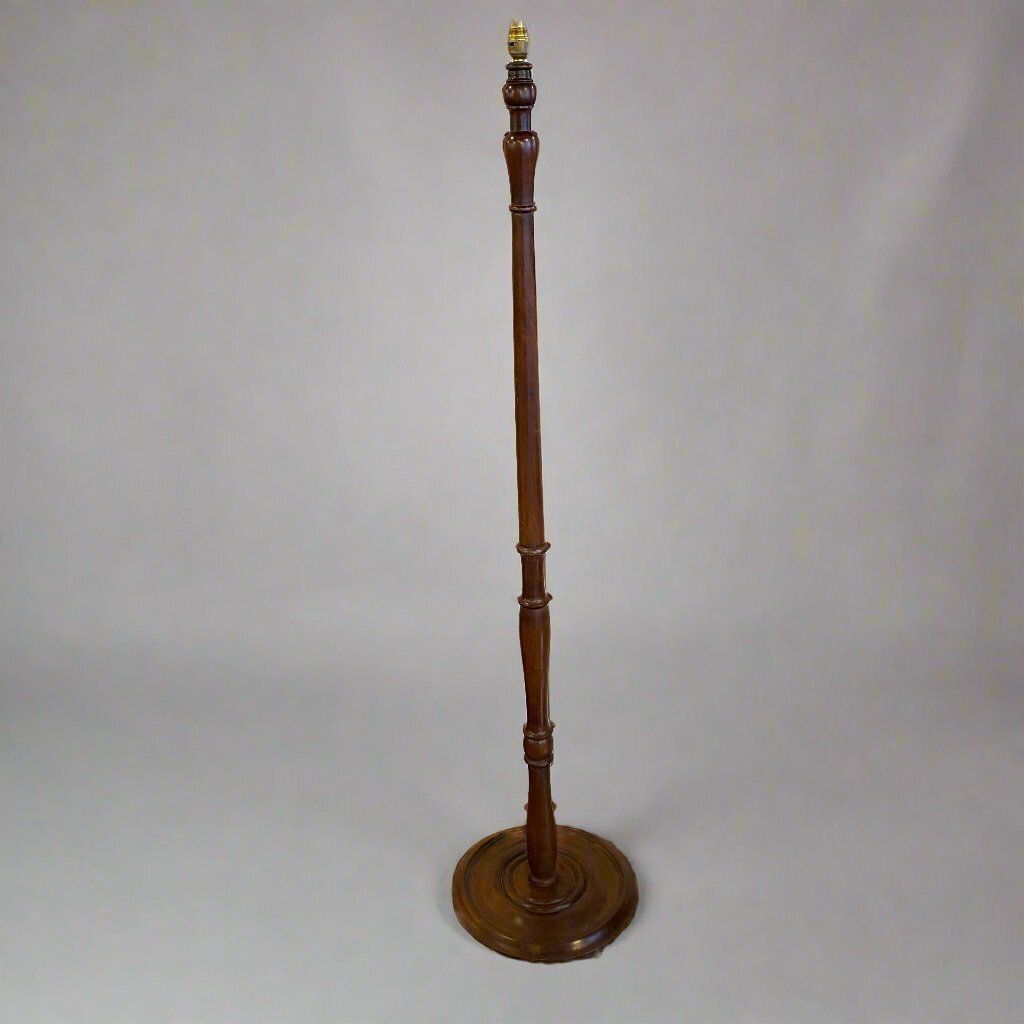 Antique Oak Standard Lamp In The Style Of Heals & Sons