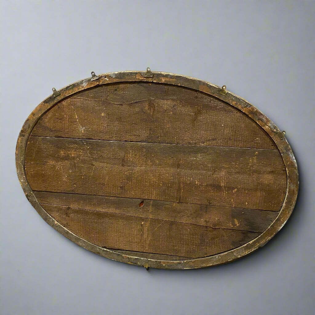 William IV Large Oval Overmantle Mirror With Reeded Edge Retaining Its Original Glass Plate Circa 1830 photo Home Decor