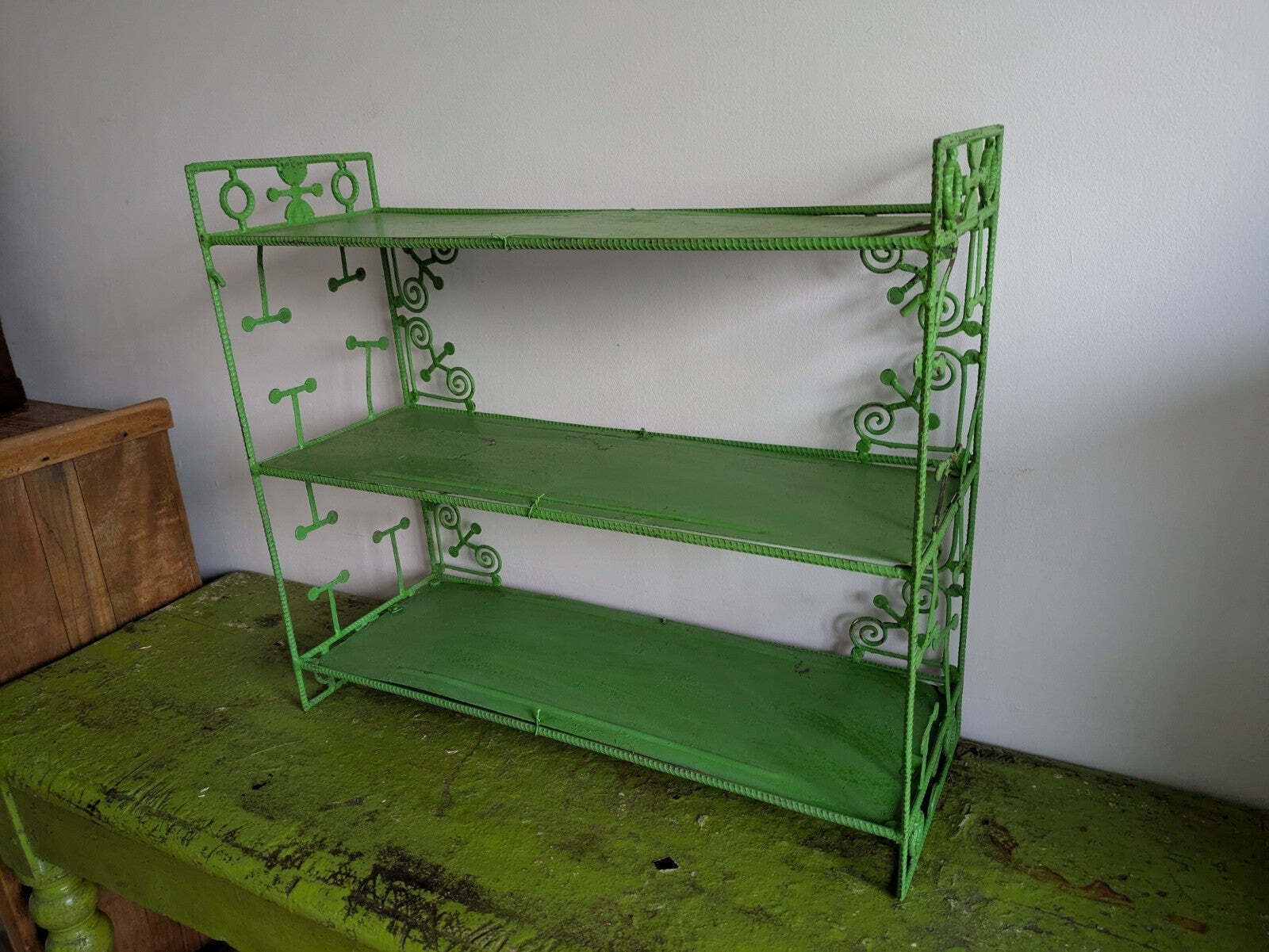 Shelf Table Top Bookcase Shelves Art Deco Vtg photo Furniture