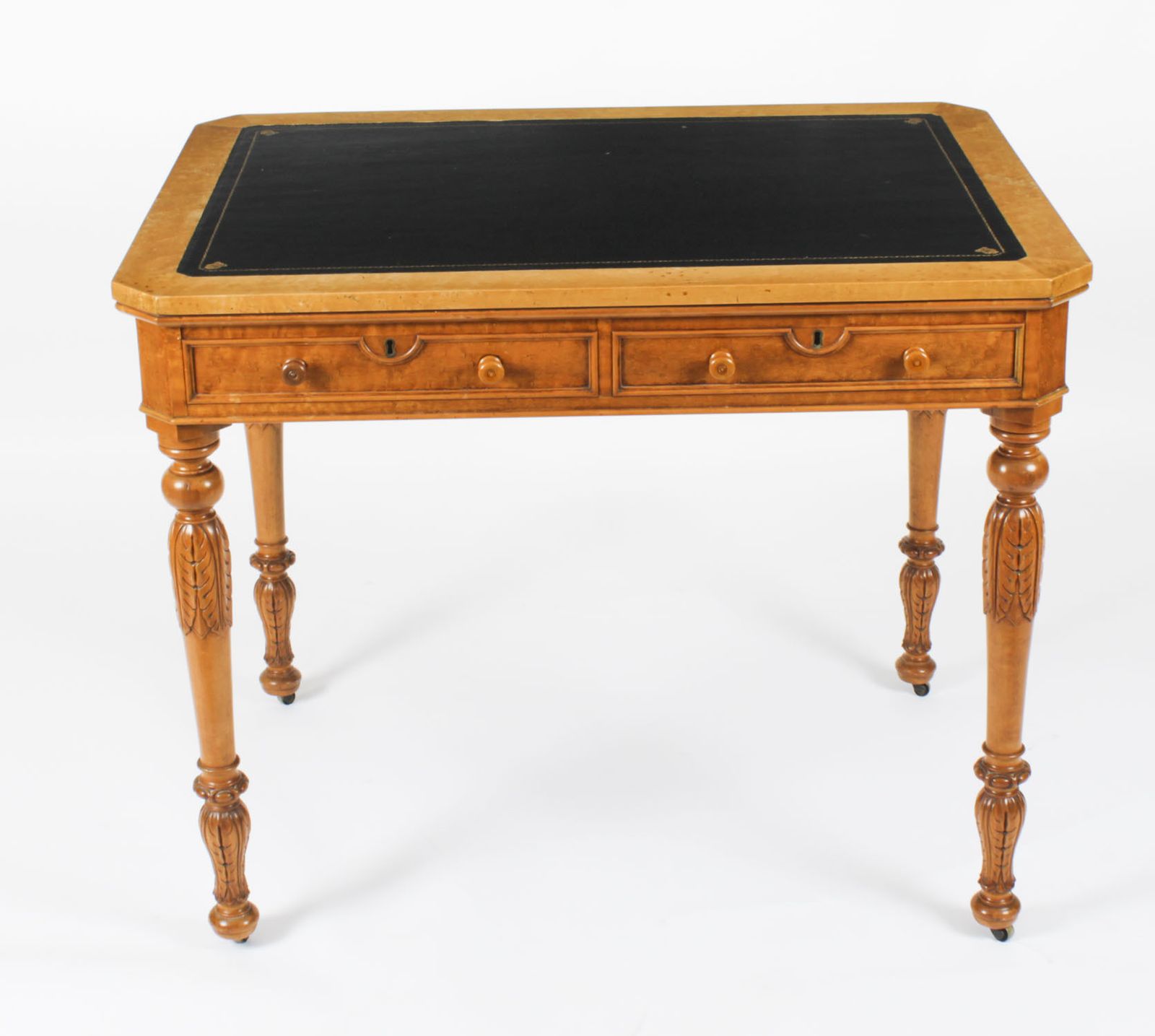 Antique Gillows Style Birdseye Maple Writing Desk C.1880 photo furniture