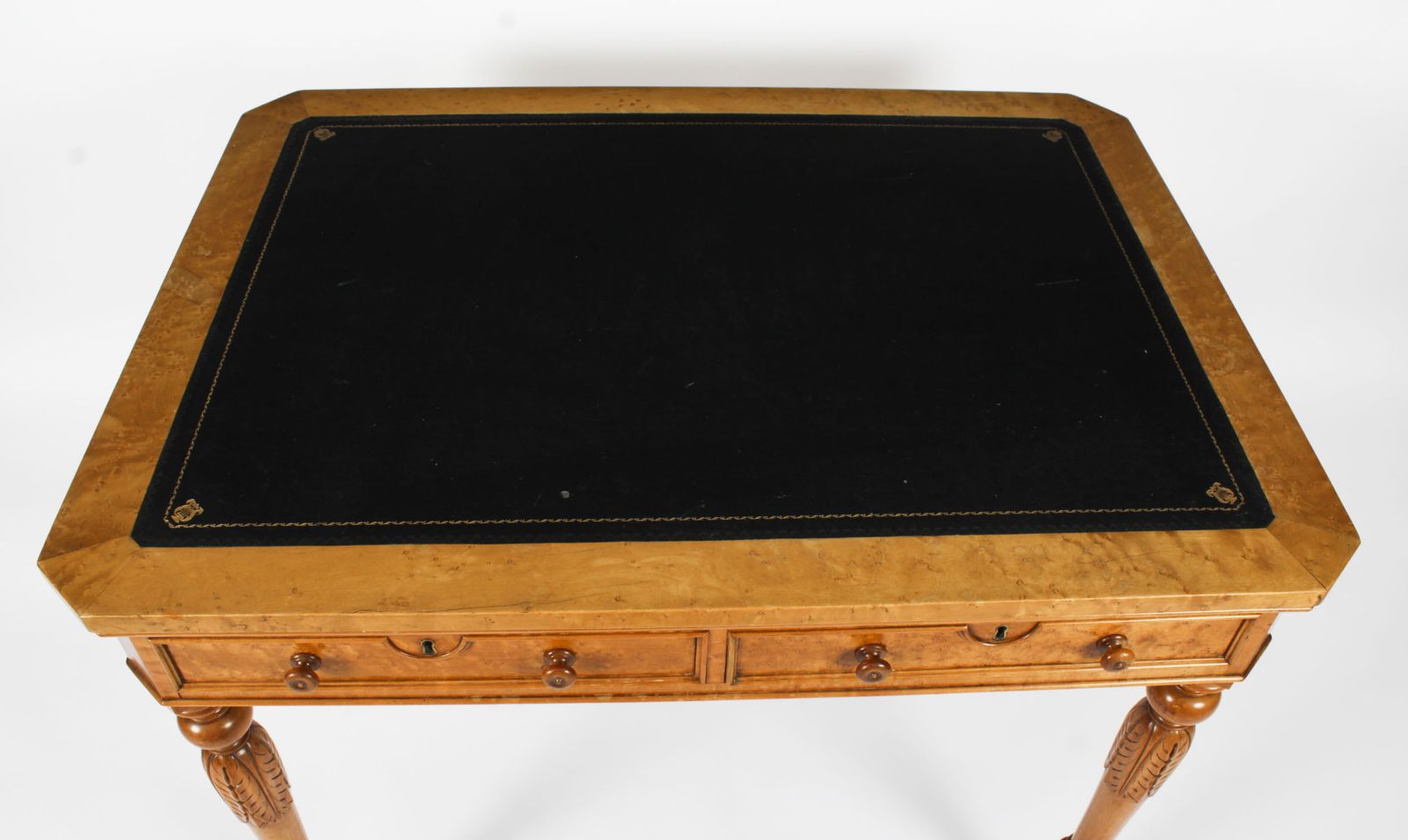 Antique Gillows Style Birdseye Maple Writing Desk C.1880 photo Furniture