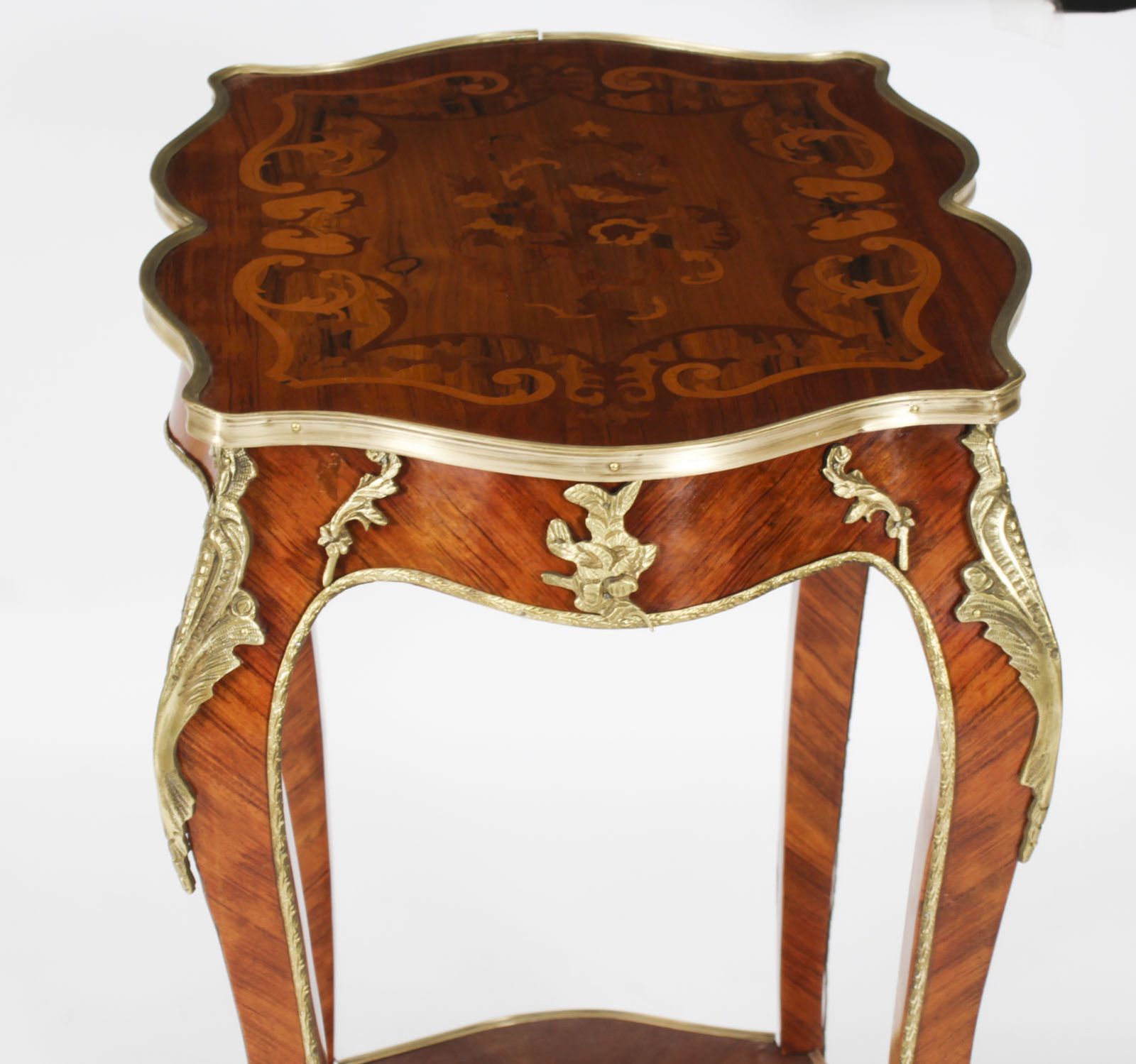 Antique French Louis Revival  Marqutry Ormolu Occasional Table C.1850 photo 1550.0