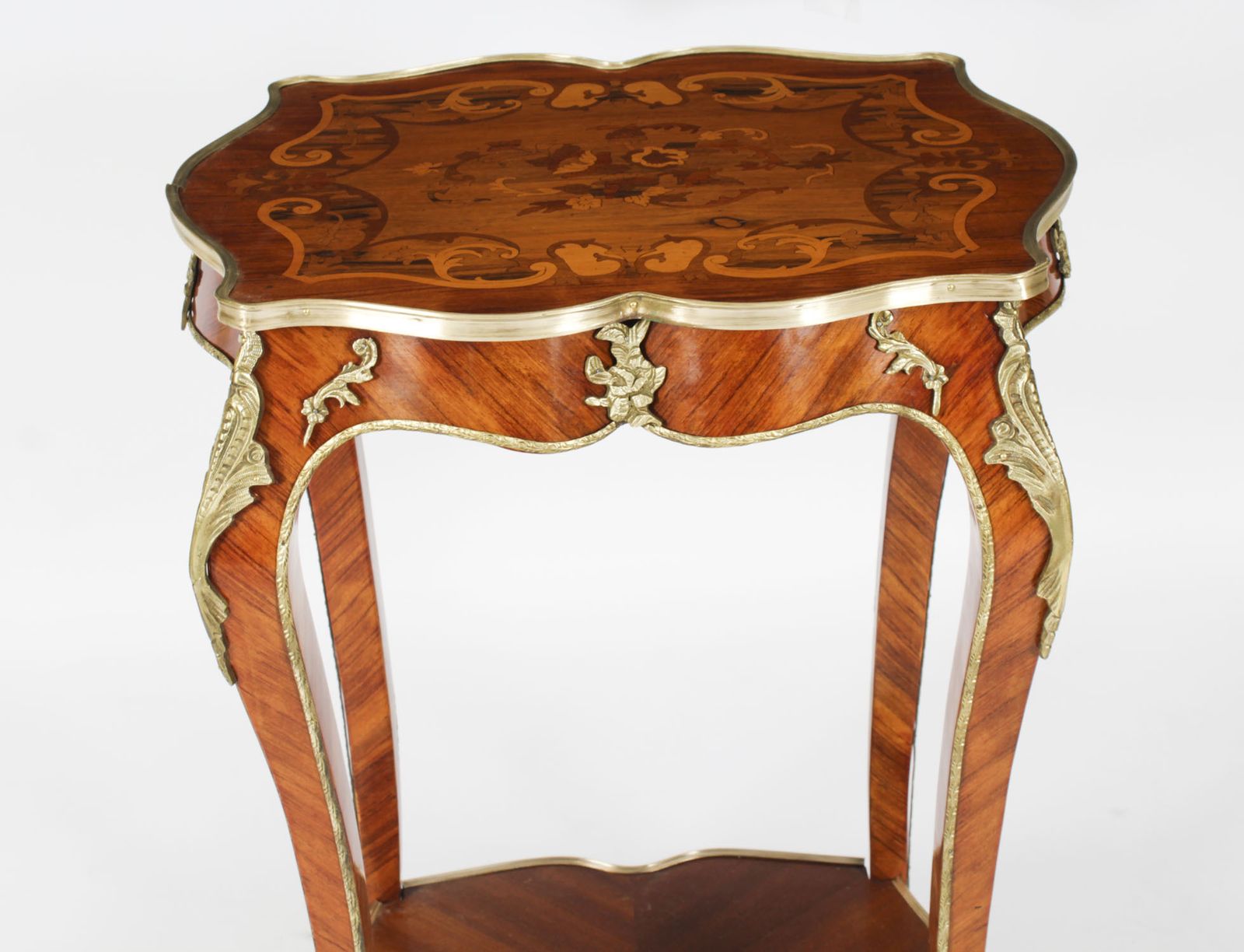 Antique French Louis Revival  Marqutry Ormolu Occasional Table C.1850 photo buy
