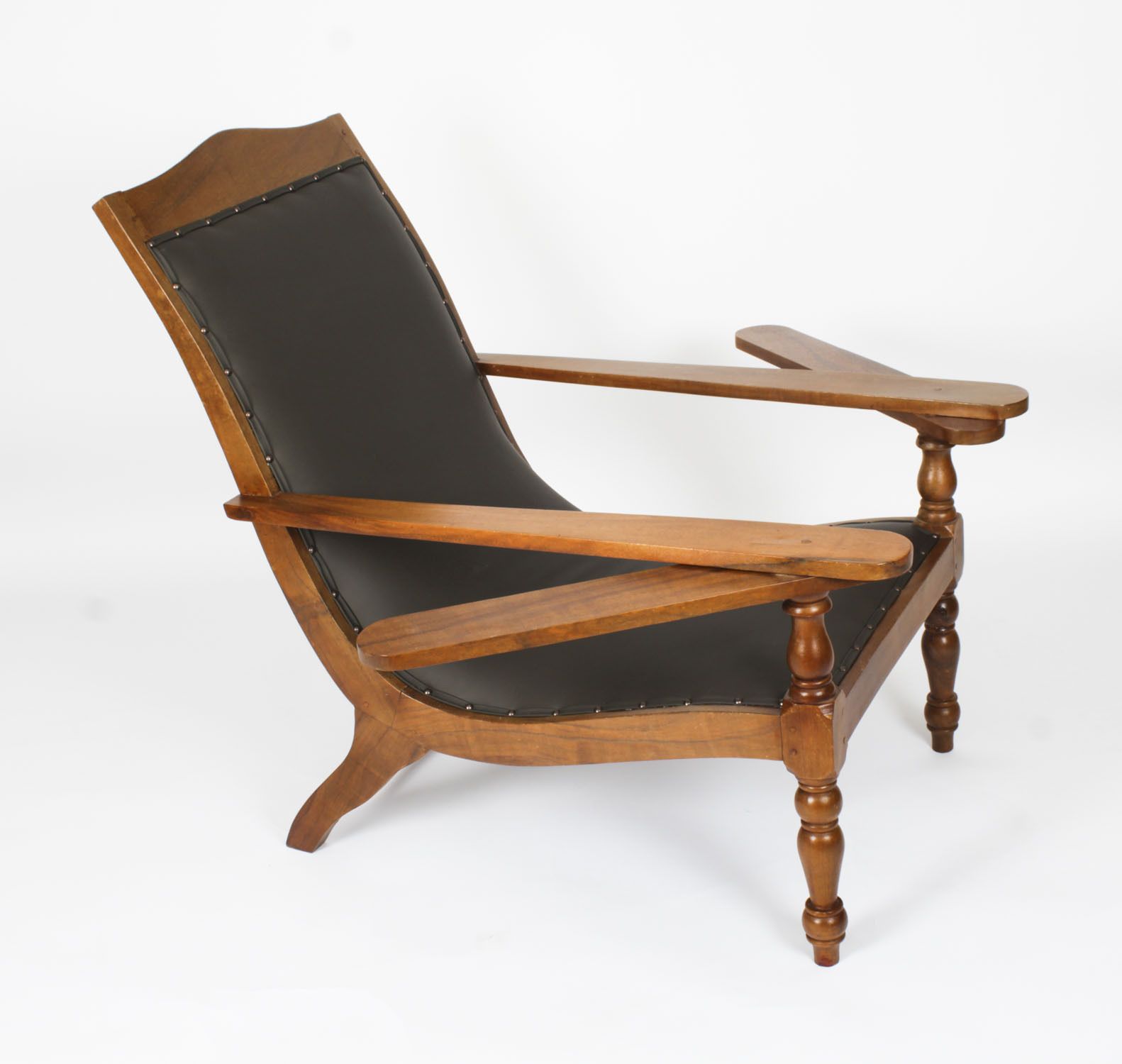 Anglo Indian Teak Planter's Chair With Extending Arms19th Century