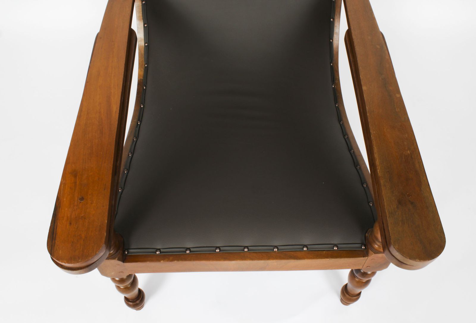 photo for sale Anglo Indian Teak Planter's Chair With Extending Arms19th Century