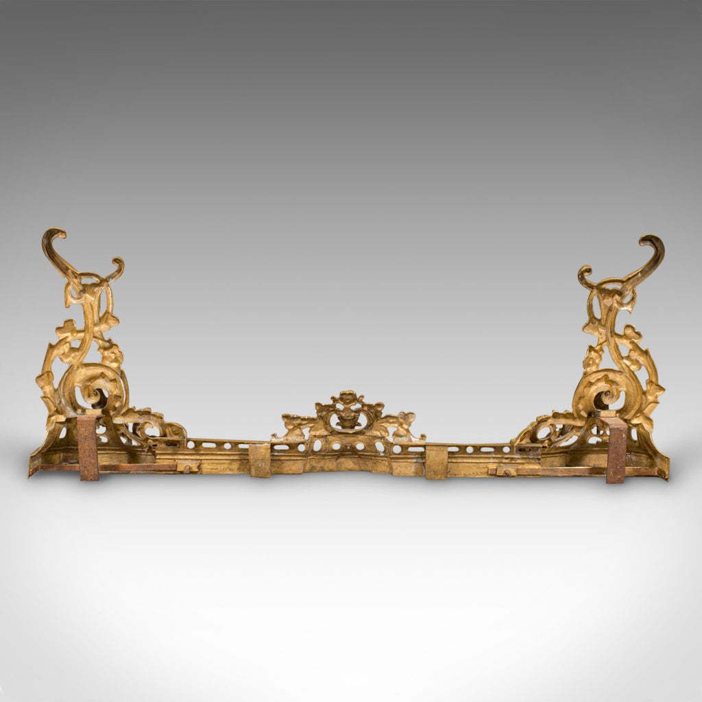 Antique Adjustable Fire Kerb English Fireplace Fender Art Nouveau Victorian photo vinterior