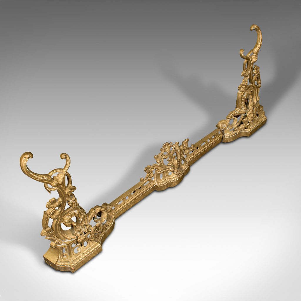 Antique Adjustable Fire Kerb English Fireplace Fender Art Nouveau Victorian photo buy