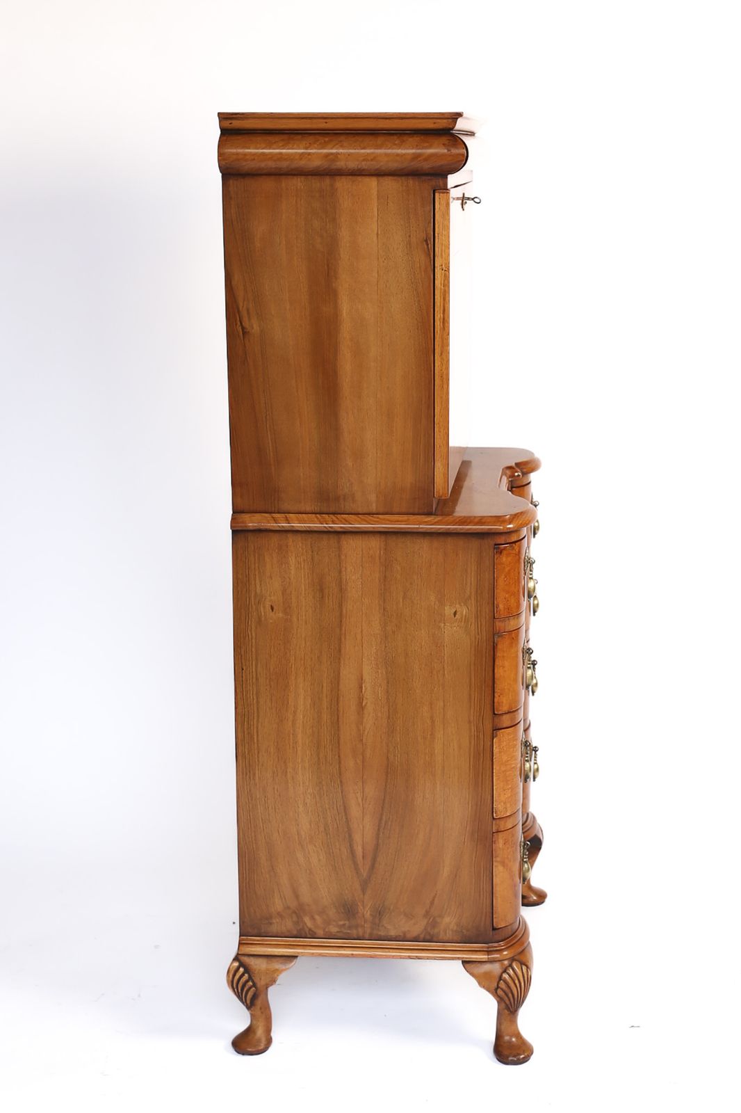 Queen Anne Style Small Burr Walnut Escritoire, Circa 1920s photo buy
