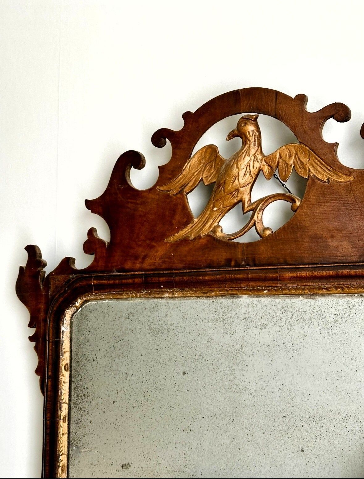 Large George II Walnut Fretwork Mirror photo furniture