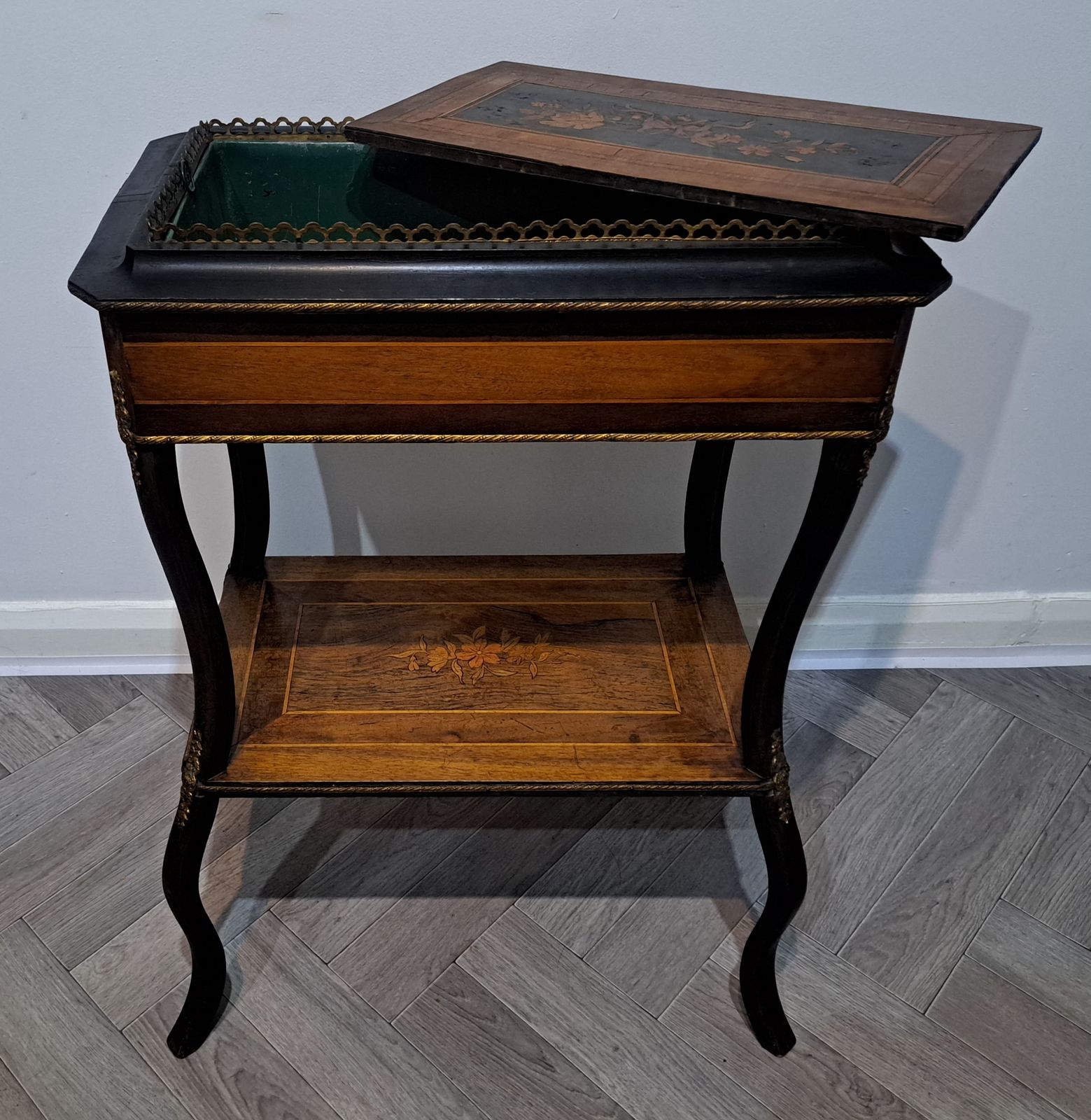French Napoleon III Jardiniere Table Mid 1800's photo vintage