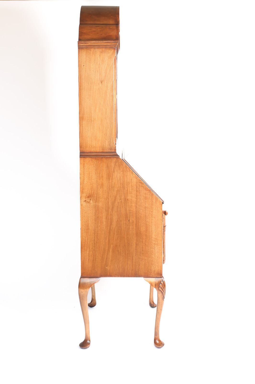 Queen Anne Style Burr Walnut Bureau Bookcase Circa 1920s photo furniture