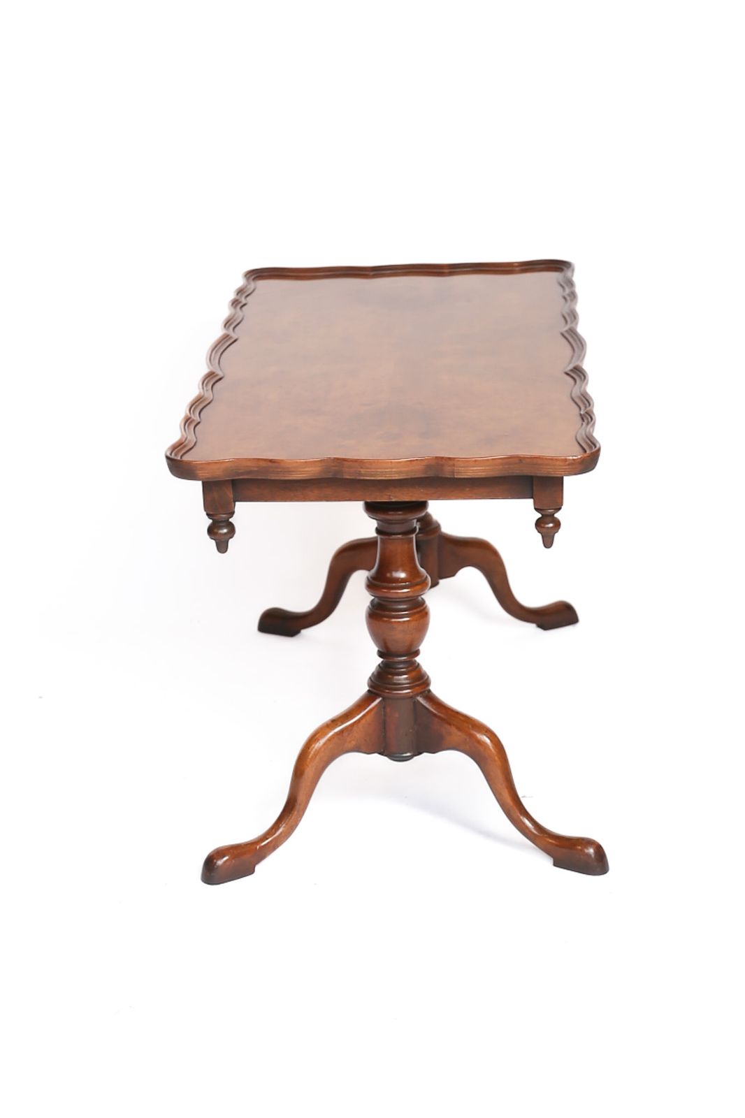 Walnut Queen Anne Style Coffee Table By Reprodux C1970s photo buy