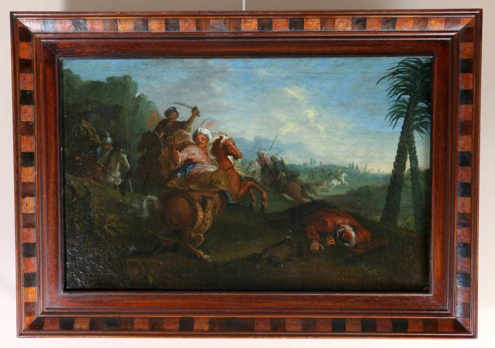 Joseph François Parrocel (1704; 1781) Attributed. Turkish Horsemen Attacked By Tigers photo 4425.0