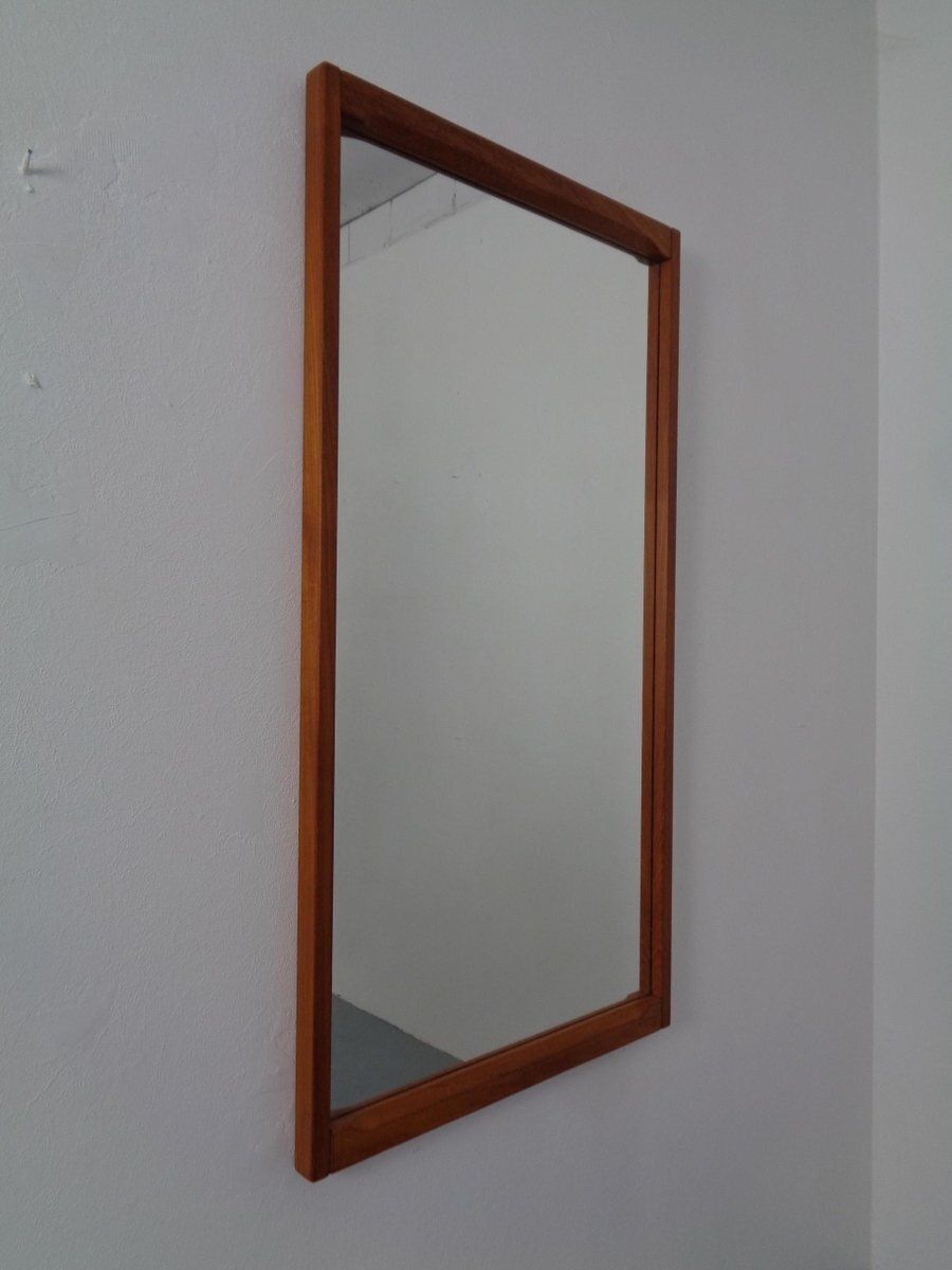 Danish No 196 Mirror In Teak By Aksel Kjersgaard, 1960s photo furniture
