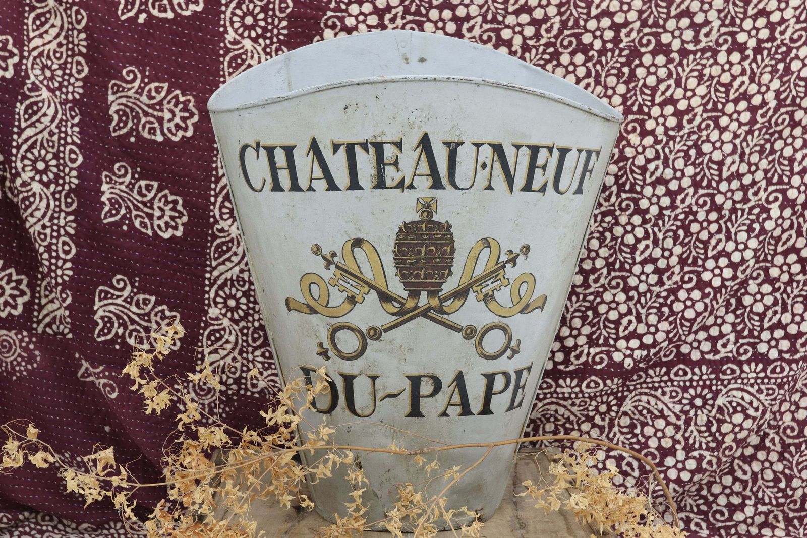 Late 19th Century Oversized White French Grape Hod (9)