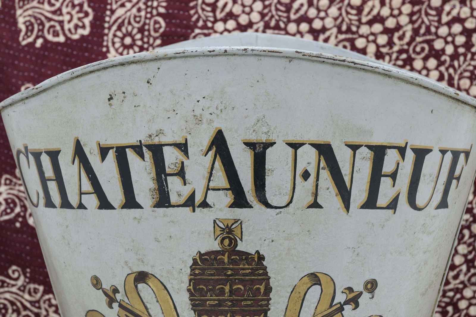 Late 19th Century Oversized White French Grape Hod (9) photo for sale