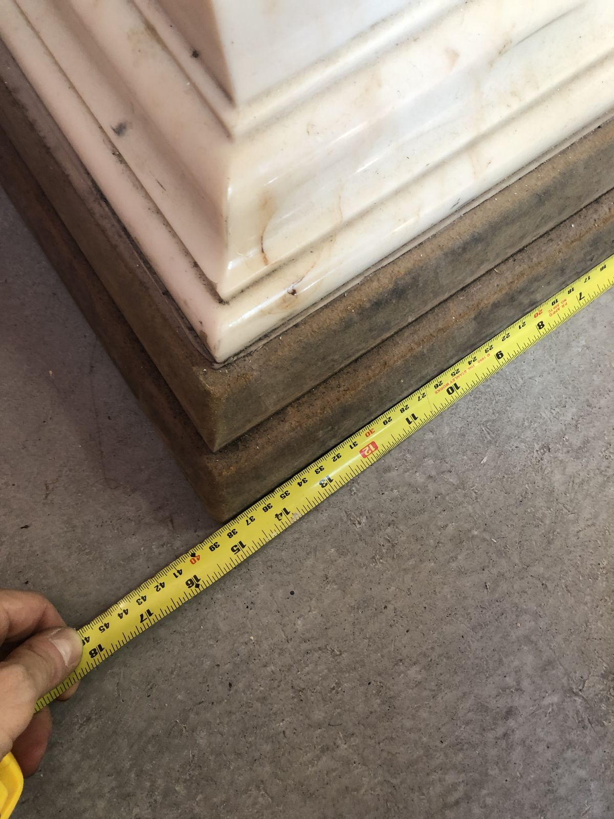 2x Art Deco Console Table Pillars Resin Marble Hollywood Regency photo buy