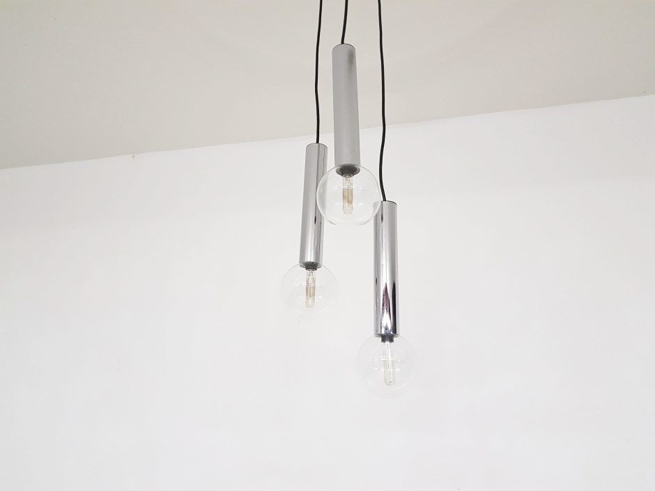 3x Globe Hanglamp Van Staff Leuchten, Duitsland Ca. Jaren 1960 photo for sale